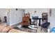 Living room with brown sofas, a TV and shelves at 1837 E Legrande Ave, Indianapolis, IN 46203