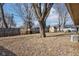 Large backyard with mature trees and wood fence at 2832 S Oakland Ave, Indianapolis, IN 46203