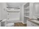 Clean bathroom with white subway tile and shelves at 2875 Adams St, Indianapolis, IN 46218