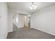 Spacious dining area with grey carpet and access to other rooms at 573 New Moon St, Avon, IN 46123