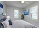 Bedroom with a large window providing ample natural light at 711 W 24Th St, Anderson, IN 46016