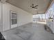 Covered patio with concrete flooring and ceiling fan at 7279 W State Road 44, Shelbyville, IN 46176