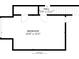 Upper level floor plan showing a large bedroom and hall at 7279 W State Road 44, Shelbyville, IN 46176