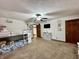 Bedroom with a bunk bed, TV, and neutral colors at 1072 S State Road 67, Martinsville, IN 46151