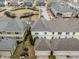 Aerial view of rooftops, lawns, and streetscape in a well-planned community at 12755 Forsyth St, Carmel, IN 46032