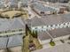 Aerial view of rooftops, lawns, and streetscape in a well-planned community at 12755 Forsyth St, Carmel, IN 46032