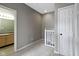 Upstairs hallway with view into bathroom at 2231 Colfax Ln, Indianapolis, IN 46260