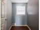 Small basement room with light blue and gray walls at 3143 Shadow Lake Dr, Indianapolis, IN 46217