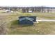 A high angle view of the home, landscaping, and backyard at 5802 Watson Rd, Greenwood, IN 46143