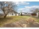 Spacious backyard with storage shed and fire pit at 6354 River Run Dr, Indianapolis, IN 46221