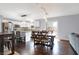 Open-concept kitchen with granite countertops, stainless steel appliances, and a dining area at 6530 Duck Pond Dr, Fishers, IN 46038