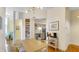 Dining area with wooden table and built in shelving at 714 Buchanan St # 5, Indianapolis, IN 46203