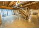 Unfinished basement with laundry hookups and ample storage space at 8139 Hi Vu Dr, Indianapolis, IN 46227