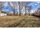 Vast backyard with mature trees and plenty of open space at 8815 Frontenac Rd, Indianapolis, IN 46226