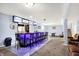Finished basement with a well-equipped bar, multiple TVs, and comfortable seating at 16457 Anderson Way, Noblesville, IN 46062