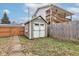 Backyard with shed and wooden fence at 317 N Arsenal Ave, Indianapolis, IN 46201