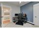 Home office features a built-in desk and offers access to a bedroom at 317 N Arsenal Ave, Indianapolis, IN 46201