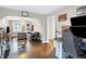 View of the living room with a comfortable sofa from the office at 3933 Byram Ave, Indianapolis, IN 46208