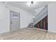 Bright living room with sleek staircase and contemporary design elements at 218 W 31St St, Indianapolis, IN 46208