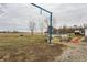 Backyard featuring an above ground pool, swing set and rural field views at 362 1400 N, Summitville, IN 46070