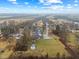 Scenic aerial shot featuring the property and its pool, complemented by the neighborhood's layout at 4131 N County Road 500 E, Danville, IN 46122