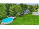 Wonderful backyard featuring an above-ground pool and expansive green space for outdoor activities at 4131 N County Road 500 E, Danville, IN 46122