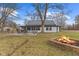 Relaxing backyard with firepit, patio set, and well-maintained lawn at 4131 N County Road 500 E, Danville, IN 46122
