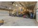 Large, open garage area with high ceilings, ideal for workshop or storage space at 4131 N County Road 500 E, Danville, IN 46122