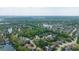 Aerial view showing the neighborhood with the Flowing Well Park and scenic surroundings at 5208 Clear Lake Ct, Carmel, IN 46033