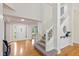 Inviting foyer with hardwood floors, a staircase, and natural light at 5208 Clear Lake Ct, Carmel, IN 46033