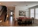 Open-concept dining area with modern lighting and stylish decor at 9101 S Stone Trace S Blvd, Avon, IN 46123