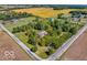 Expansive aerial view showcases a large home with mature trees on a sprawling, well-maintained lawn at 4030 W 193Rd St, Westfield, IN 46074