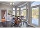 Bright breakfast nook with bay window and access to the back deck at 4030 W 193Rd St, Westfield, IN 46074