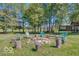 Backyard fire pit with plenty of room to seat guests and enjoy the outdoors at 4030 W 193Rd St, Westfield, IN 46074