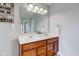Modern bathroom with a double sink vanity and plenty of lighting for getting ready at 8218 Elsen Ridge, Avon, IN 46123