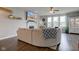 Inviting living room featuring a fireplace, a TV, and large windows for natural light at 8218 Elsen Ridge, Avon, IN 46123