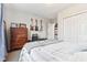Bedroom featuring a closet with hanging guitars at 854 W Roache St, Indianapolis, IN 46208