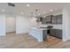 Modern kitchen with sleek countertops, stainless appliances, and gray cabinets at 9345 Anthem Ave, Plainfield, IN 46168