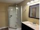 Bathroom with shower and sink at 1435 E New Rd, Greenfield, IN 46140