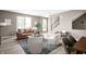 Spacious living room showcasing ample natural light, stylish seating, and a cozy atmosphere at 1517 E New York St, Indianapolis, IN 46201