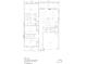 Architectural floor plan with dimensions featuring bedrooms, bathrooms, kitchen, and garage at 2689 Pearl St, Columbus, IN 47201