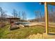 Fenced-in backyard with mature trees and a covered inground pool at 6602 S 400 W, Columbus, IN 47201