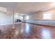 Finished basement featuring new flooring, a fireplace, and ample open space at 6602 S 400 W, Columbus, IN 47201
