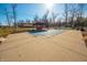 Backyard covered pool with a poolside shed at 6602 S 400 W, Columbus, IN 47201