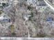 Aerial view of large property outlined in red, revealing the home, driveway, and surrounding greenery at 7971 Conarroe Rd, Indianapolis, IN 46278