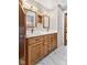 Bright bathroom features a double sink vanity with wood cabinets and modern fixtures at 800 N 400 W, Bargersville, IN 46106