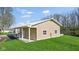 Exterior view showing the siding and patio area of the building at 800 N 400 W, Bargersville, IN 46106