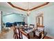 Bright dining room adjacent to the living room, perfect for Gathering meals and gatherings at 901 Detroit St, Beech Grove, IN 46107