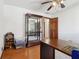 Office/Den featuring hardwood floors, closet, and view of the dining room at 901 Detroit St, Beech Grove, IN 46107