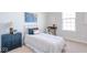 Comfortable bedroom with a single bed, decorative accents, and a small writing desk at 9658 Farragut, Indianapolis, IN 46256
